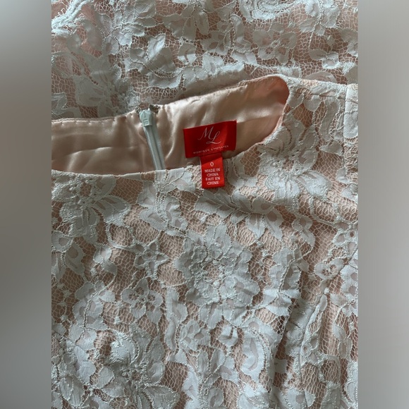 Monique Lhuillier Petal White Lace Mini Dress US 0 - Picture 5 of 7
